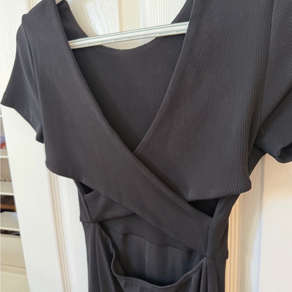 Zara Trafaluc Collection Midi Black Open Back Dress